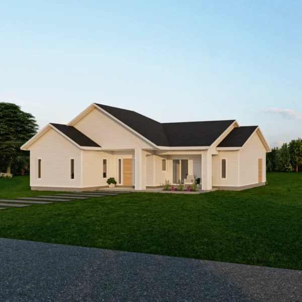 Casa prefabricada Modelo H-129 de 129 m². 3 dormitorios