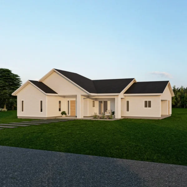 Casa prefabricada Modelo H-176 de 176 m². 4 dormitorios