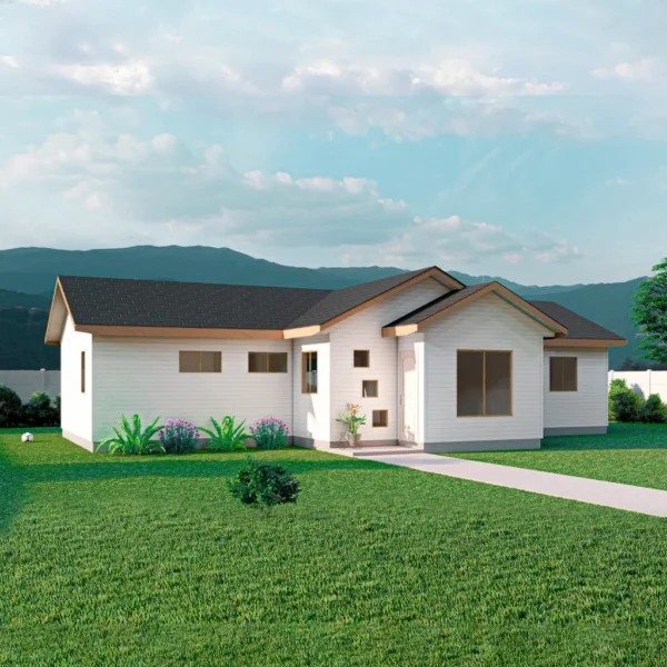 Casa prefabricada Modelo B-101 de 101 m². 4 dormitorios