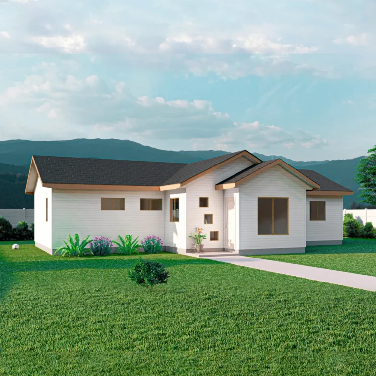 Casa prefabricada Modelo B-101 de 101 m². 4 dormitorios