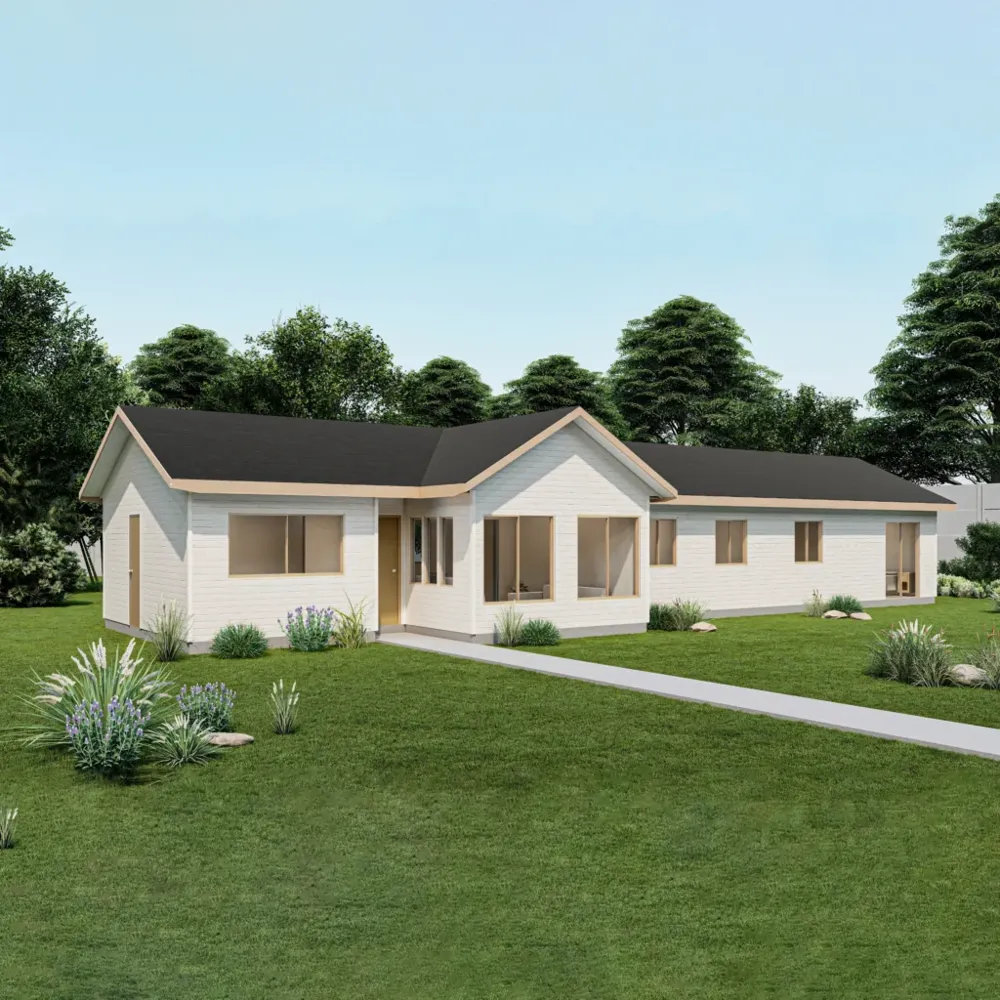 Casa prefabricada Modelo C-114 de 114 m². 5 dormitorios
