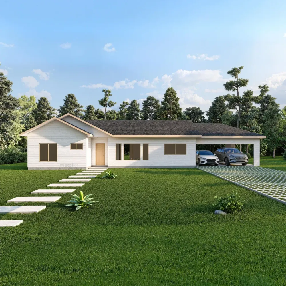 Casa prefabricada Modelo G-213 de 213 m². 4 dormitorios