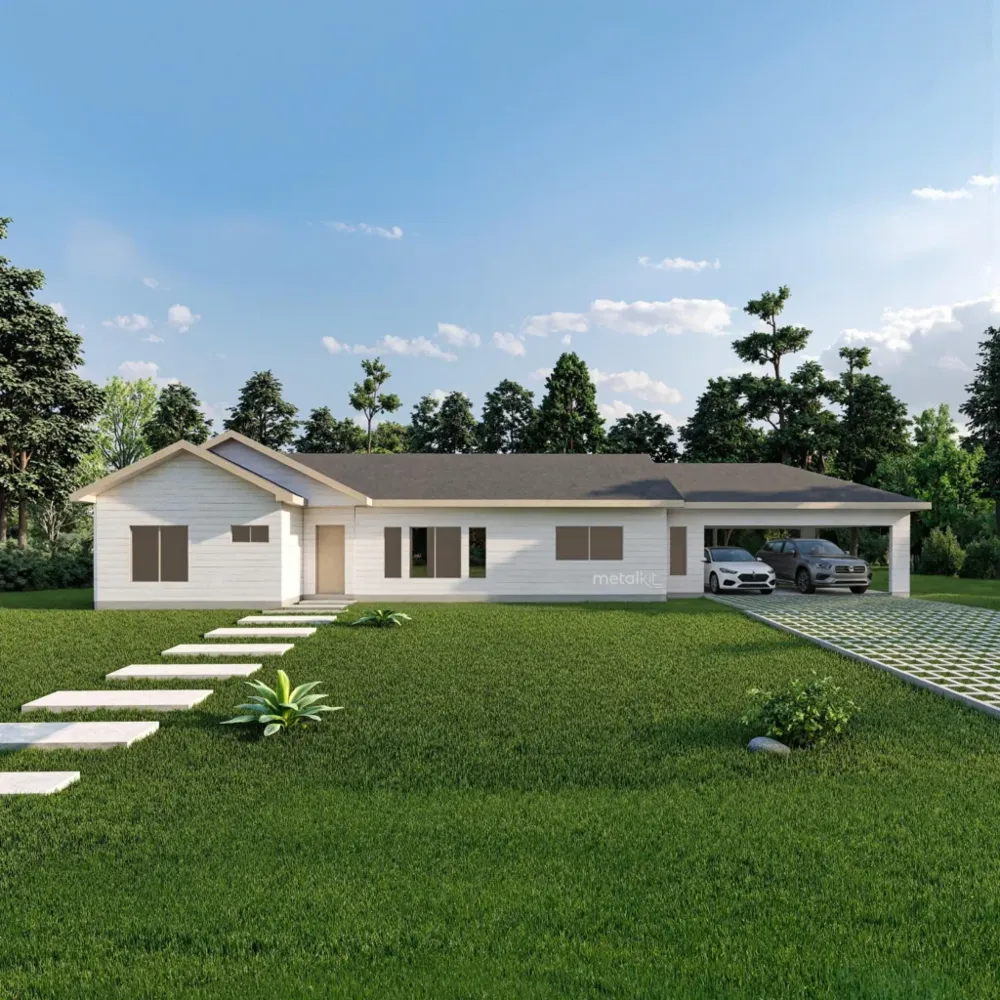 Casa prefabricada Modelo G-221 de 221 m². 4 dormitorios